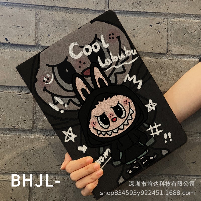 【Book Silk Pattern】 Suitable For Ipad Protective Cover Anti-Fall Air5/6 New 2024 Cute Cartoon Pro11 - Image 4